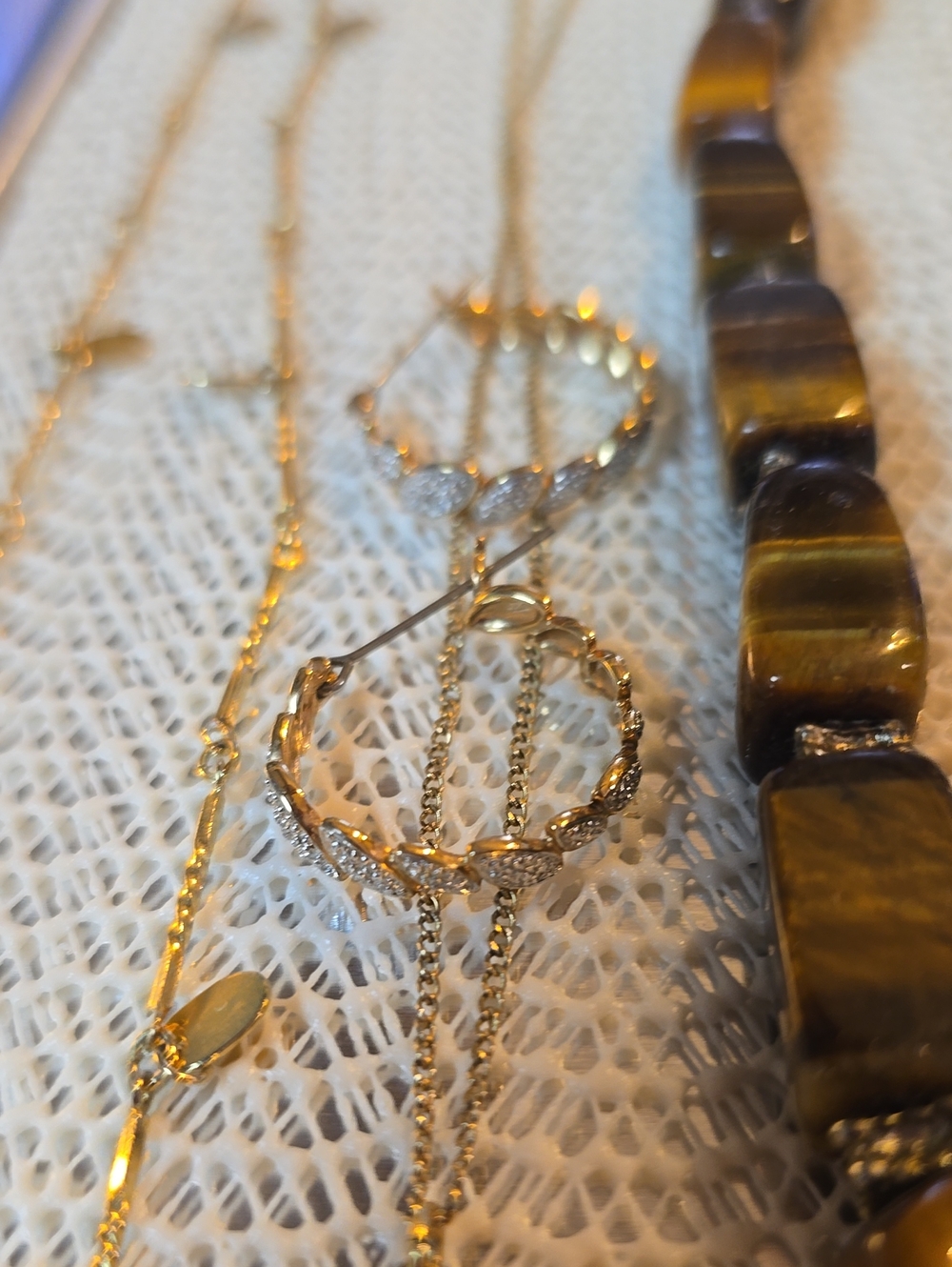 12 K Gold Filled V/20 Signed EA. Cross Pendant Necklace & Gold Hoop Earrings - Picture 6 of 7